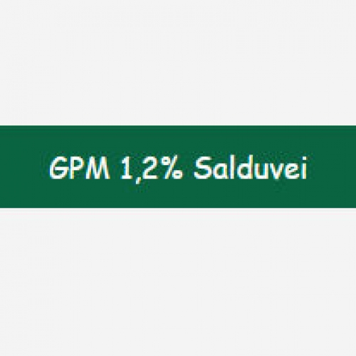 GPM 1,2 procentai Salduvei