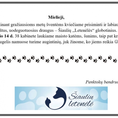 Kviečiame prisiminti ir labiausiai pamirštus, uodeguotuosius draugus